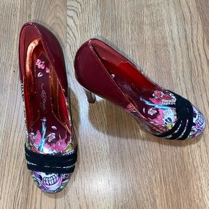 Ed Hardy pumps tattoo rockabilly